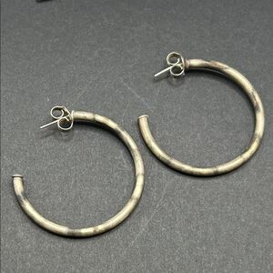 Sheila Fajl Smaller Favorite Tubular Hoop Earrings in Burnished Silver Plated
